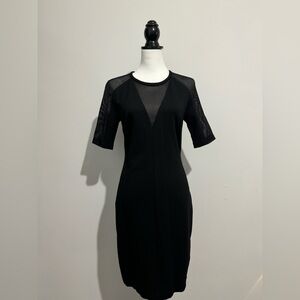 TRINA TURK Elegant Black Mesh Dress Sz 4